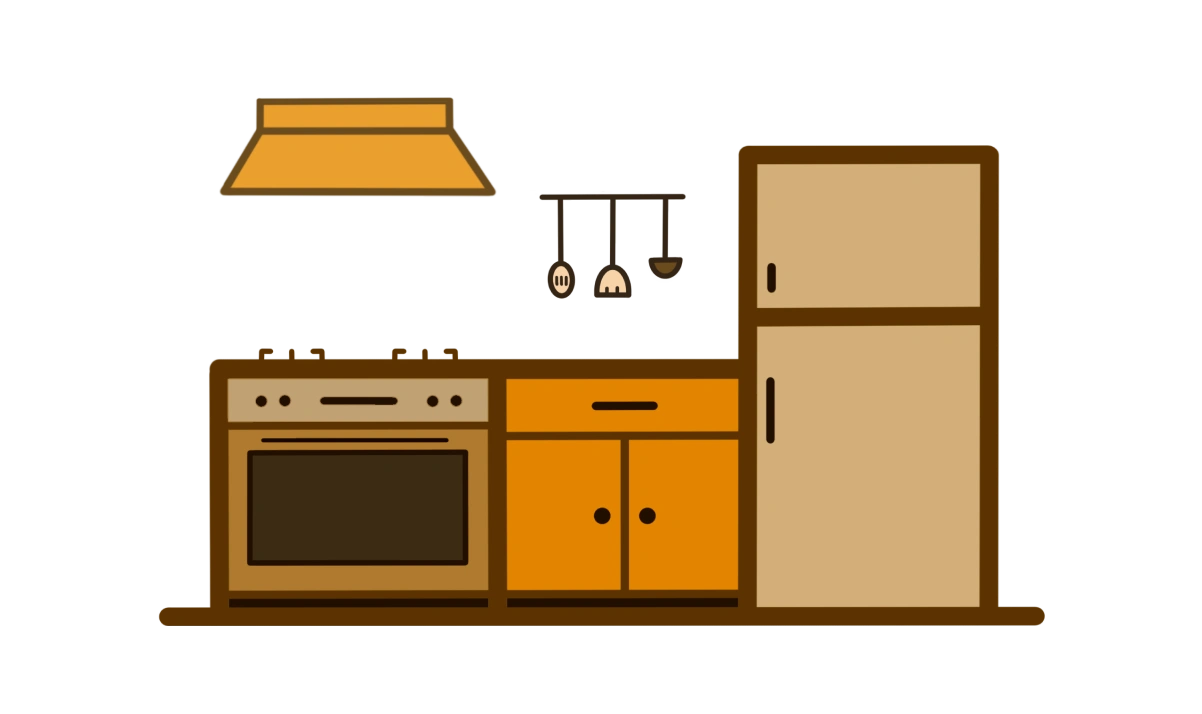 Kitchen amenity in Aloha Residence